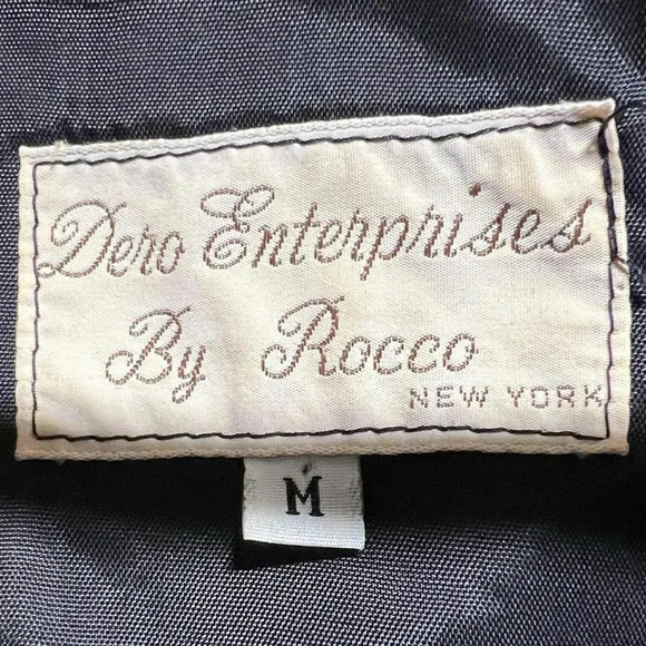 Giovinezza Moda Rocco D’Amelio BLACK LEATHER 80s Jacket Leopard Calf Hair Size M - Picture 4 of 12